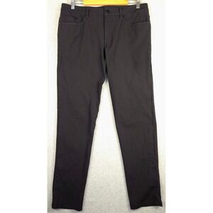 Lululemon ABC Slim Mens Chinos Pants Black‎ Stretch Warpstreme 34 (Fits 35x32)